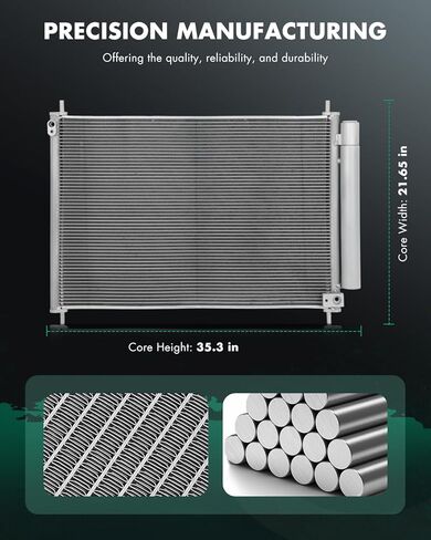 SCITOO Condenser Air Conditioning Compatible with 2014 2015 2017 for Honda for Accord 2.0L Replace7-4250, 4250, 940537, 80110T3VA01 in Saudi Arabia
