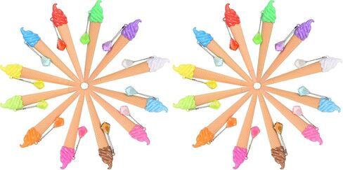 12 Pieces Ice Cream Pen Novelty Cute Ink Assorted Color Summer Writing Pen for Kids School Supplies Party Favor in Saudi Arabia