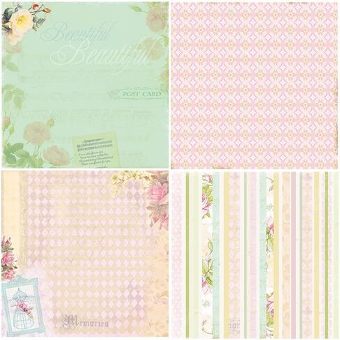 24 Sheets Pretty Lady Craft Paper Pads Cutting Dies Art Background Origami Scrapbooking Card Making in Saudi Arabia