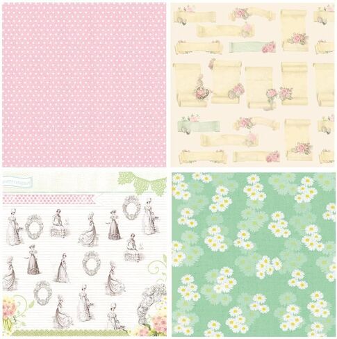 24 Sheets Pretty Lady Craft Paper Pads Cutting Dies Art Background Origami Scrapbooking Card Making in Saudi Arabia