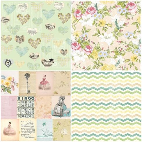 24 Sheets Pretty Lady Craft Paper Pads Cutting Dies Art Background Origami Scrapbooking Card Making in Saudi Arabia