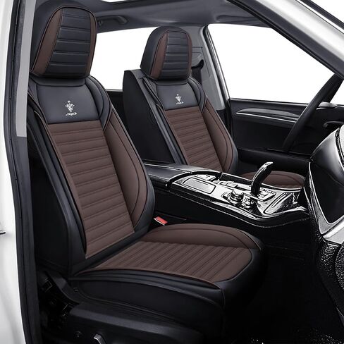 Car Seat Cover for Chevy Equinox 2005-2026 Full Coverage Nappa Leather Car Seat Protector, Fashion Anti-Slip Waterproof Breathable Easy to Install, Auto Interior Accessories(Front Seat,Black&Blue) in Saudi Arabia