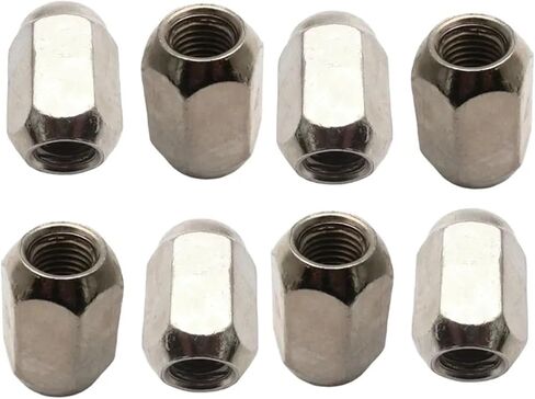 M10x1.25 Chrome Steel Wheel for Rim for Hub for Nut Fine Pitch for ATV Scooter Buggy Quad Vehicle Moto Accessories(2pcs) in Saudi Arabia
