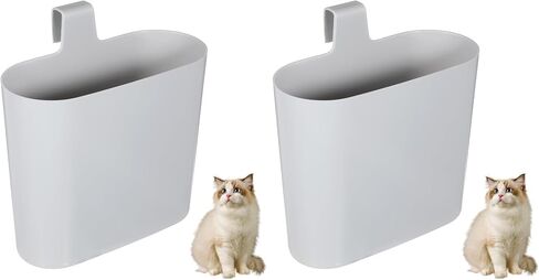 POPETPOP حامل مغرفة فضلات القطط، سلة المهملات الصغيرة، مغرفة فضلات الحيوانات الأليفة، حامل فضلات القطط، صندوق فضلات القطط، حاوية تخزين مغرفة معلقة لصندوق فضلات القطط in Kuwait