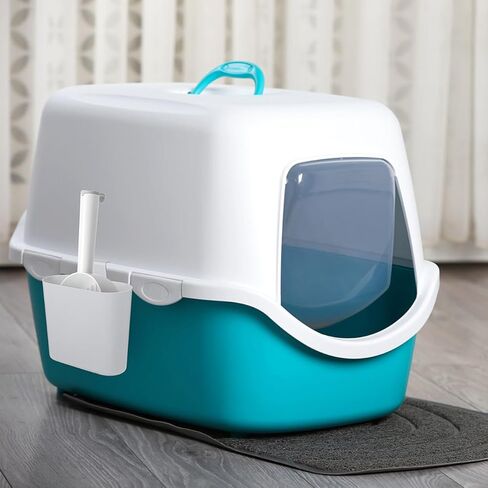 POPETPOP حامل مغرفة فضلات القطط، سلة المهملات الصغيرة، مغرفة فضلات الحيوانات الأليفة، حامل فضلات القطط، صندوق فضلات القطط، حاوية تخزين مغرفة معلقة لصندوق فضلات القطط in Kuwait