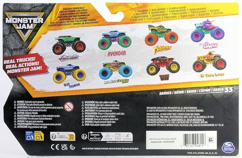 شاحنة مونستر جام الرسمية بمقياس 1:64، قطعتين من السلسلة 33 Max-D XX vs El Toro Loco in Kuwait
