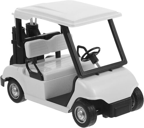 Veemoon Golf Cart Model, 4½" Die Cast Metal Golf Cart Toy White Pull Back Toy Car Mini Golfcarts Cake Topper Table Golfcart Decoration for Kid Toddler Vehicle Dollhouse Decor Cake Topper Party Favor in Saudi Arabia