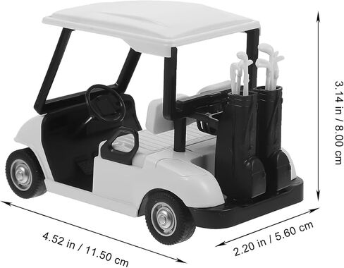 Veemoon Golf Cart Model, 4½" Die Cast Metal Golf Cart Toy White Pull Back Toy Car Mini Golfcarts Cake Topper Table Golfcart Decoration for Kid Toddler Vehicle Dollhouse Decor Cake Topper Party Favor in Saudi Arabia