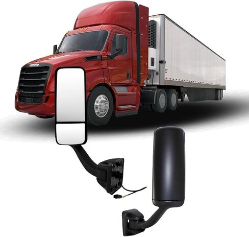 Door Mirror for FREIGHTLINER CASCADIA, Left Side Black Heated & Motorized Door Mirror Assembly for FREIGHTLINER CASCADIA 2008-2017 in Saudi Arabia