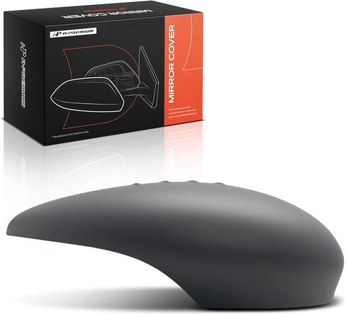 A-Premium Driver Side Rearview Mirror Cover Cap - Compatible with Ford Fiesta 2011-2019 - Primed Gray, with Turn Signal Hole in Saudi Arabia