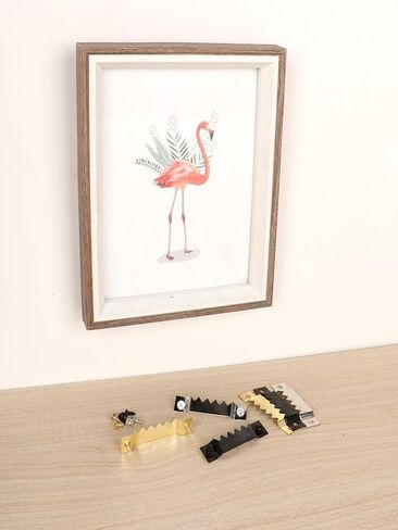 30 Pack Sawtooth Picture Hangers, Picture Frame Hangers with Screws, Supports 50 Ibs, Hanging Frame Hooks for Clock, Paintings, Artwork - Mixed Color in Saudi Arabia