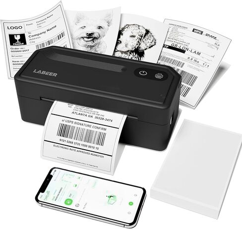 Labeer Bluetooth Thermal Label Printer, 4x6 Wireless Label Printer for Shipping Packages, Small Business Office or Home, Compatible with Windows/Mac/Android/iOS/Amazon/Ebay/Shopify/Etsy/USPS in Saudi Arabia