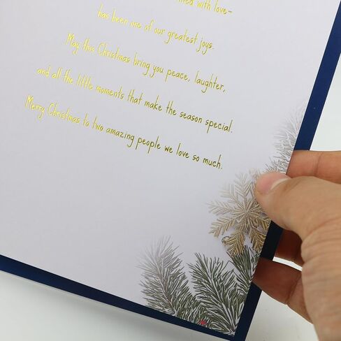 christmas card for son and daughter in law - Double-layer card, Design with Gold Foil text, with envelope and Envelope sticker Heartfelt Message（5.6 x 8.1"） in Saudi Arabia
