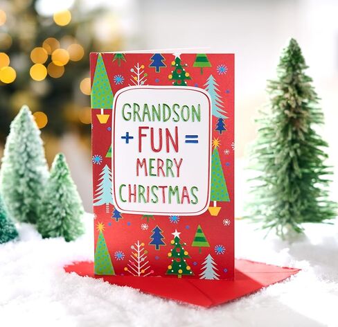 American Greetings Merry Christmas Card for Grandson (Holidays Happier) in Saudi Arabia