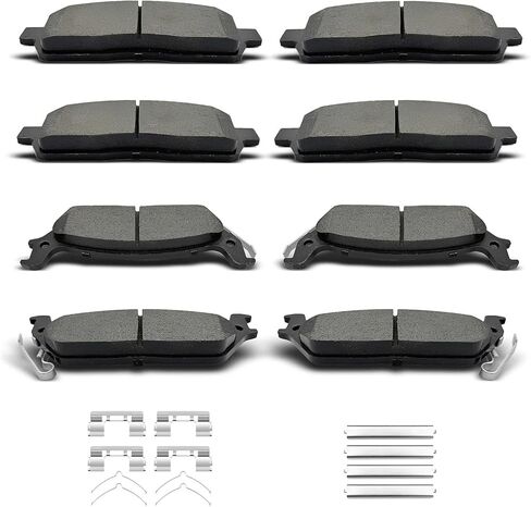 D1363 D1707 Front Rear Ceramic Brake Pads With Clips Fit For Cadillac Escalade/Escalade Esv,For Chevrolet Silverado 1500/Suburban/Tahoe,For GMC Sierra 1500,For GMC Yukon/Yukon XL in Saudi Arabia