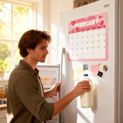 2026 Fridge Calendar, 12 Month Fridge Calendar Runs from January 2026 to December 2026 Calendars for Refrigerator Planning and Organizing, Festival (Small) in Saudi Arabia