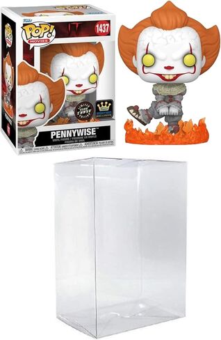 Funko Pop! Movies: IT - Pennywise Dancing Glow-in-The-Dark Chase Specialty Series Bundled with a Byron's Attic Protector in Saudi Arabia