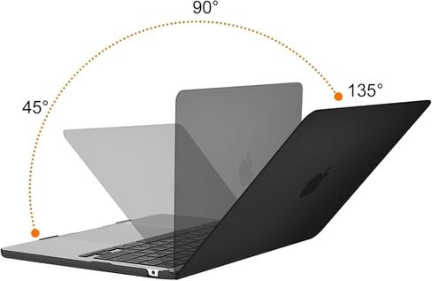 حافظة MOSISO متوافقة مع جهاز MacBook Air 13.6 بوصة إصدار 2022 2023 A2681 M2، حقيبة كم رأسية مع جيب وحافظة صلبة بلاستيكية وغطاء لوحة مفاتيح وواقي شاشة ومحول من النوع C، عبوتان، أسود in Saudi Arabia