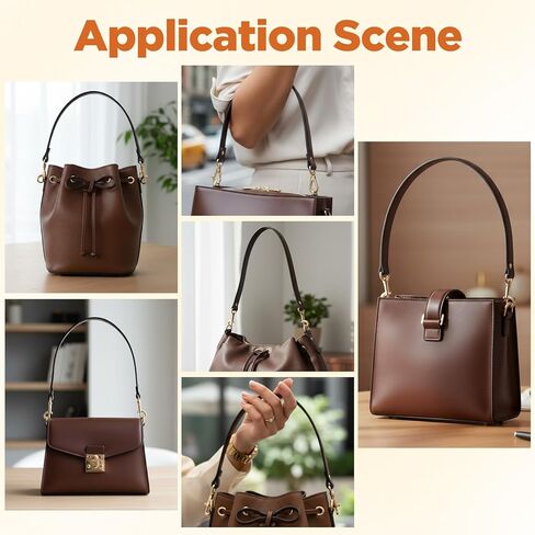 20.3 Inch Leather Purse Strap, Short Replacement Shoulder Strap, 1 Inch Wide Leathers Purses Straps for Handbag(Dark Brown) in Saudi Arabia