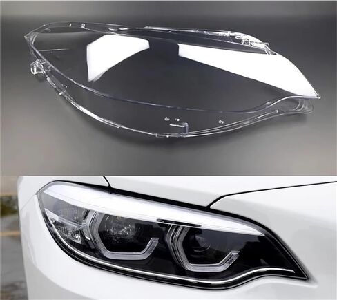 Compatible For BMW 2 Series F22 Coupe 2014-2020 Headlamp Cover Transparent Headlight Shell Lens Auto Replacement Parts(Left) in Saudi Arabia