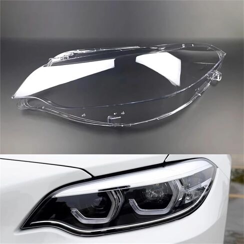 Compatible For BMW 2 Series F22 Coupe 2014-2020 Headlamp Cover Transparent Headlight Shell Lens Auto Replacement Parts(Left) in Saudi Arabia