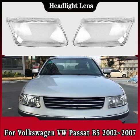 Headlamp Cover Lens Transparent Lampshade Headlight Shell Compatible For VW Passat B5 2002 2003 2004 2005 2006 2007(A Pair) in Saudi Arabia