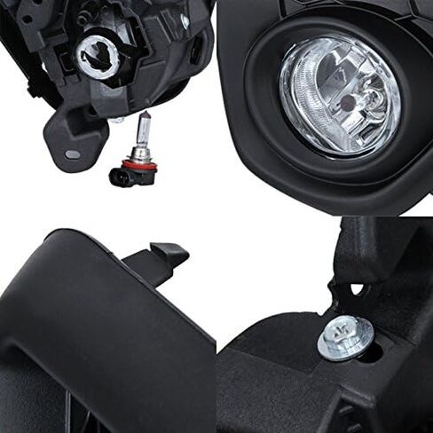 AKKON - لـ 13-16 Mazda CX5 CX-5 KE SUV إطار أسود شفاف عدسة ممتص الصدمات للقيادة ضوء الضباب مع مفتاح + مصابيح in Saudi Arabia