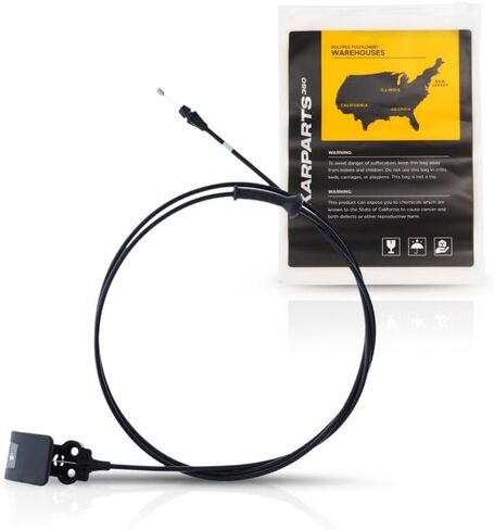 KarParts360 For Jeep Compass/Patriot 2007-2017 Hood Release Cable | Texture Black | Plastic/Metal | Replacement For 5074169AE in Saudi Arabia