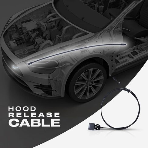 KarParts360 For Jeep Compass/Patriot 2007-2017 Hood Release Cable | Texture Black | Plastic/Metal | Replacement For 5074169AE in Saudi Arabia