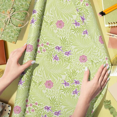 12 ورقة وليام موريس ورق التغليف مجموعة وليام موريس هدية ورق التغليف 6 تصميم الكروم الخضراء والزهور أنماط ورقة للزهور تحت عنوان حفل زفاف الزفاف دش الطفل دش 20 بوصة × 27 بوصة in Saudi Arabia