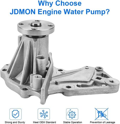 مضخة مياه محرك JDMON مع استبدال الحشية لـ Ford Fiesta 2011-2019، Fusion 2013-2014، Escape 2013-2016، Transit Connect 2014-2016 لاستبدال 1406479 1472867 7S7G8591A2A 7S7G8501A2A L4 1.6L in Saudi Arabia