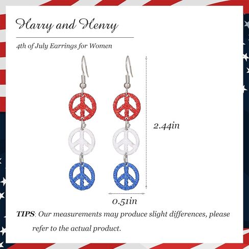 4th of July Earrings Accessories Independence Day Patriotic Earrings USA Star Dangle Drop Earrings Red White and Blue Earrings Jewelry 4th of July Outfits for Women in Kuwait