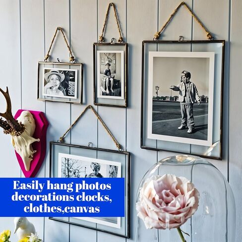 50 Pcs Picture Hanging Nails One Step Hangers Picture Hanger Pictures Frame Hangers Kit Iron Alloy Photo Frame Hanger Kit Pictures Hanging Tacks for Wood Hardware Mounting(20Ib) in Saudi Arabia