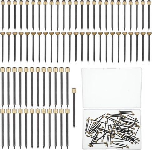 75PCS Black Picture Hanging Nails, 3 Sizes Picture Nails for Wall Hanging Pictures Photo Frames, Hangings Hardware Tool Hangers for Claw Drywall Nail, Black Steel Nail Brass Head Hardware Hanger in Saudi Arabia