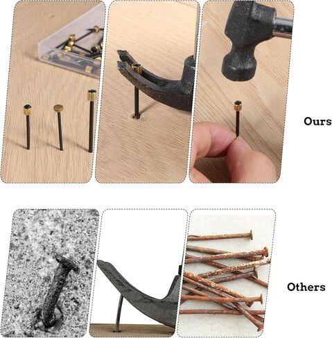 75PCS Black Picture Hanging Nails, 3 Sizes Picture Nails for Wall Hanging Pictures Photo Frames, Hangings Hardware Tool Hangers for Claw Drywall Nail, Black Steel Nail Brass Head Hardware Hanger in Saudi Arabia