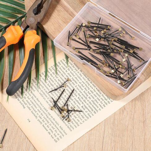 75PCS Black Picture Hanging Nails, 3 Sizes Picture Nails for Wall Hanging Pictures Photo Frames, Hangings Hardware Tool Hangers for Claw Drywall Nail, Black Steel Nail Brass Head Hardware Hanger in Saudi Arabia