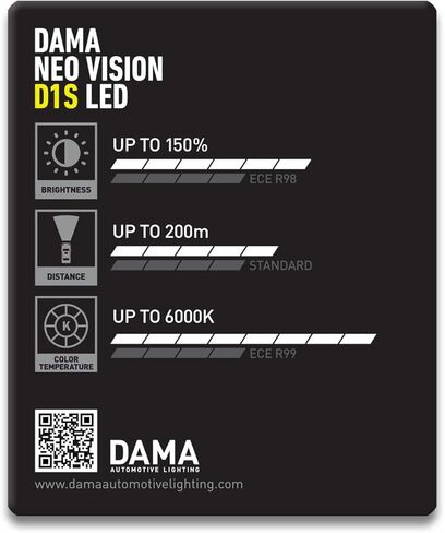 DAMA D3S NEO VISION Driving Light Lamps 12V 35W 6000K 8000lm PK32d-5 21036NV / Pack of 2 in Saudi Arabia