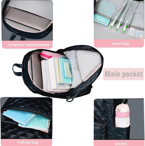Girls Backpack School Backpack for Teens Girls Backpack with Lunch Box 16inch Laptop Backpack for girls Backpack for Elementary Middle School Bag Bookbag in Saudi Arabia