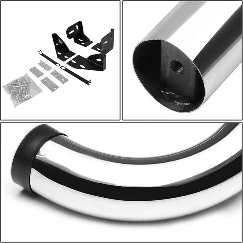 3 Inches Side Step Nerf Bar Running Board Compatible with Jeep Commander Grand Cherokee 05-10, Stainless Steel, Polished Chrome in Saudi Arabia