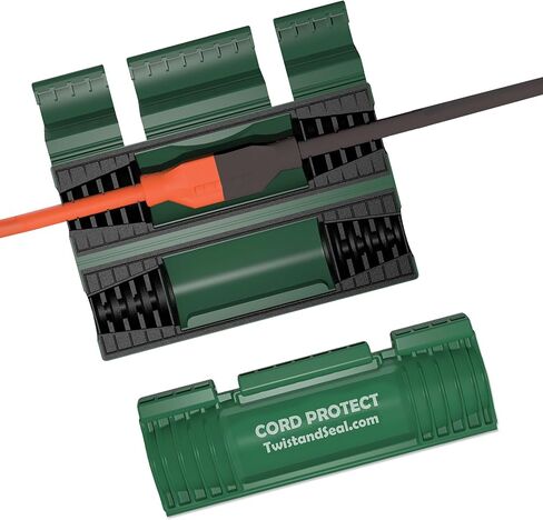 Cord Protect (2 Pack) - Outdoor Extension Cord Plug Head Safety Cover Connector and Weatherproof Electrical Protector for Holiday, String, and Christmas Lights – Black in Kuwait