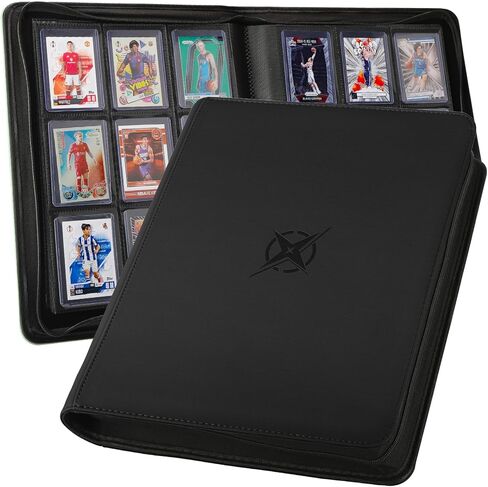 Trading Card Binder—Top Loader Binder for Trading & Sports Cards – Holds 288 Toploaders (3x4"), 9-Pocket Toploader Binder for MTG, TCG,Sports Cards (Black) in Saudi Arabia