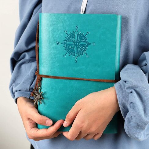 A6 PU Leather Binder Budget 6 Ring Notebook Cover Planner Travel Journal, Refillable with Lined Pages and 5 Dividers(A6-Grey) in Saudi Arabia