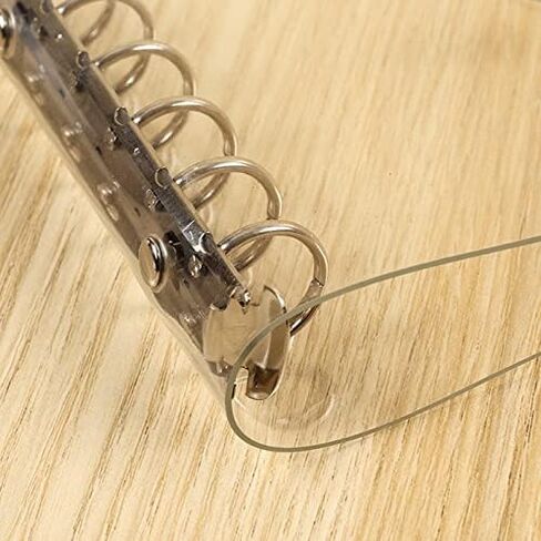 1Pc Transparent Color Plastic Clip File FolderA4/A5/A6/A7 Notebook Loose Leaf Ring Binder Planner Agenda School Office Supplies(A4) in Saudi Arabia
