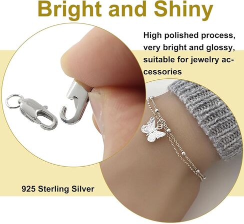 5Pcs Lobster Claw Clasp with Jump Ring, 18K Gold Jewelry Clasps for Necklace, Bracelets(Silver) in Saudi Arabia