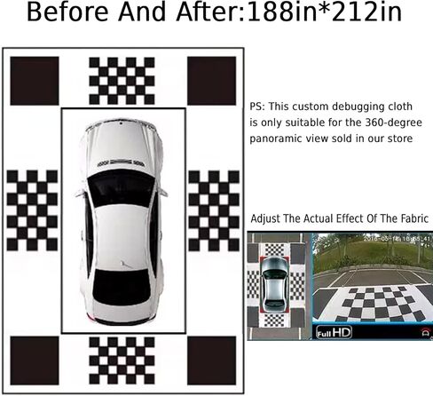 360°Automatic Panoramic Image System Calibration Debugging Cloth 2D 3D Car Camera Correction for 360 Surround Bird View in Saudi Arabia