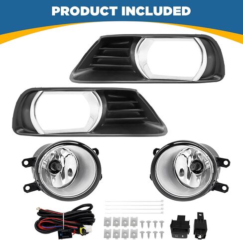 TOPUS For Toyota Camry Fog Lights Assembly Replacement 2007 2008 2009 Fog Lamps Left and Right Side with fog light Bezel & H11 12V 55W Bulbs 81210-06070 81220-06070 in Saudi Arabia