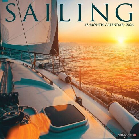 Willow Creek Press, Sailing 2026 Wall Calendar, 12'' X 12'', 18-Month Calendar with Stapled Binding in Saudi Arabia
