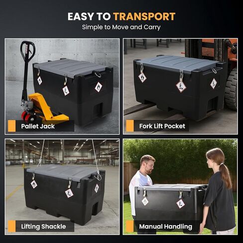 Portable Fuel Transfer Tank 50 Gallon (Fuel Tank with 100W & 3200 RPM Transfer Pump,13 FT Power Cord) Gasoline & Diesel Transfer Tank in Saudi Arabia