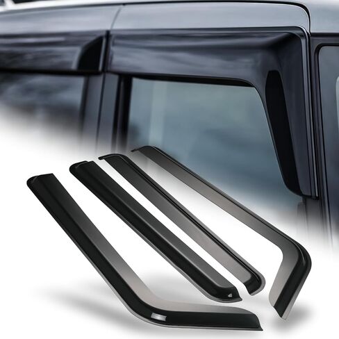 M-AUTO Window Visor Shade Compatible with 06-10 Hummer H3, Tape-On Rain Guards Shields, 4 PCs in Saudi Arabia