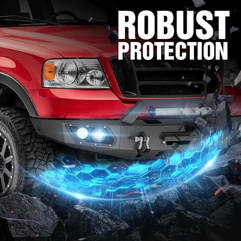 for Sierra 2500 Front & Rear Bumpers Compatible with 2020 2021 2022 2023 GMC Sierra 2500 3500 HD with Winch Plate, 9 x LED Lights, Sensor Holes, License Plate Lights, Paintable Armor & D-rings in Saudi Arabia